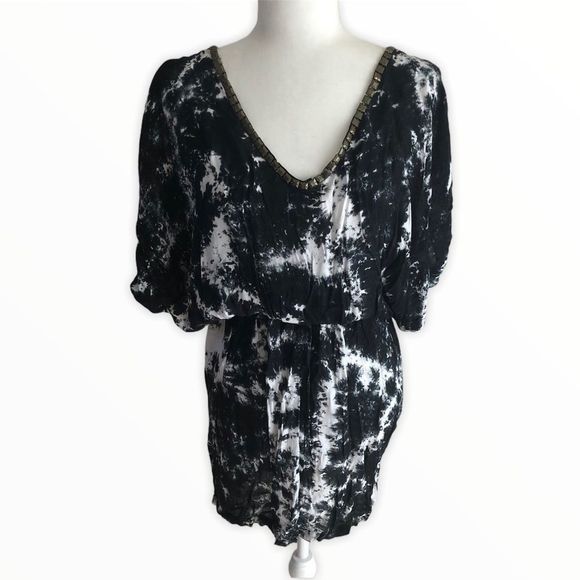 NWT Tiare Hawaii women’s V-neck tie dye midi dress - Picture 1 of 7